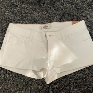 White jean shorts